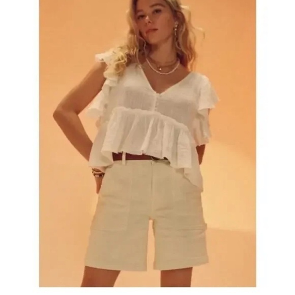 NWT AE Dreamy Drape Carpenter Cream Women's Shorts